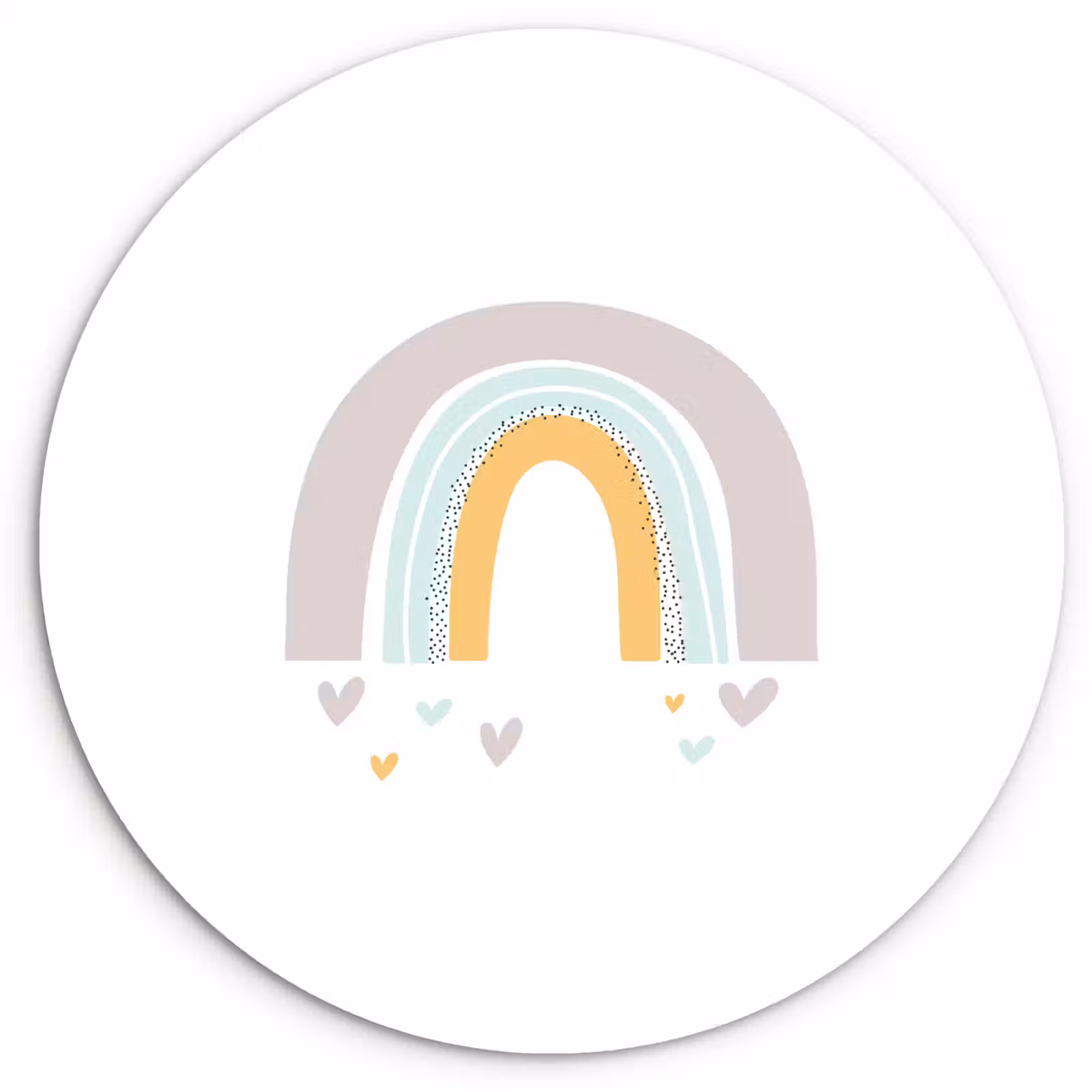 Muurcirkel - Regenboog - Hartjes - Meisjes - Jongens - Pastel — 1