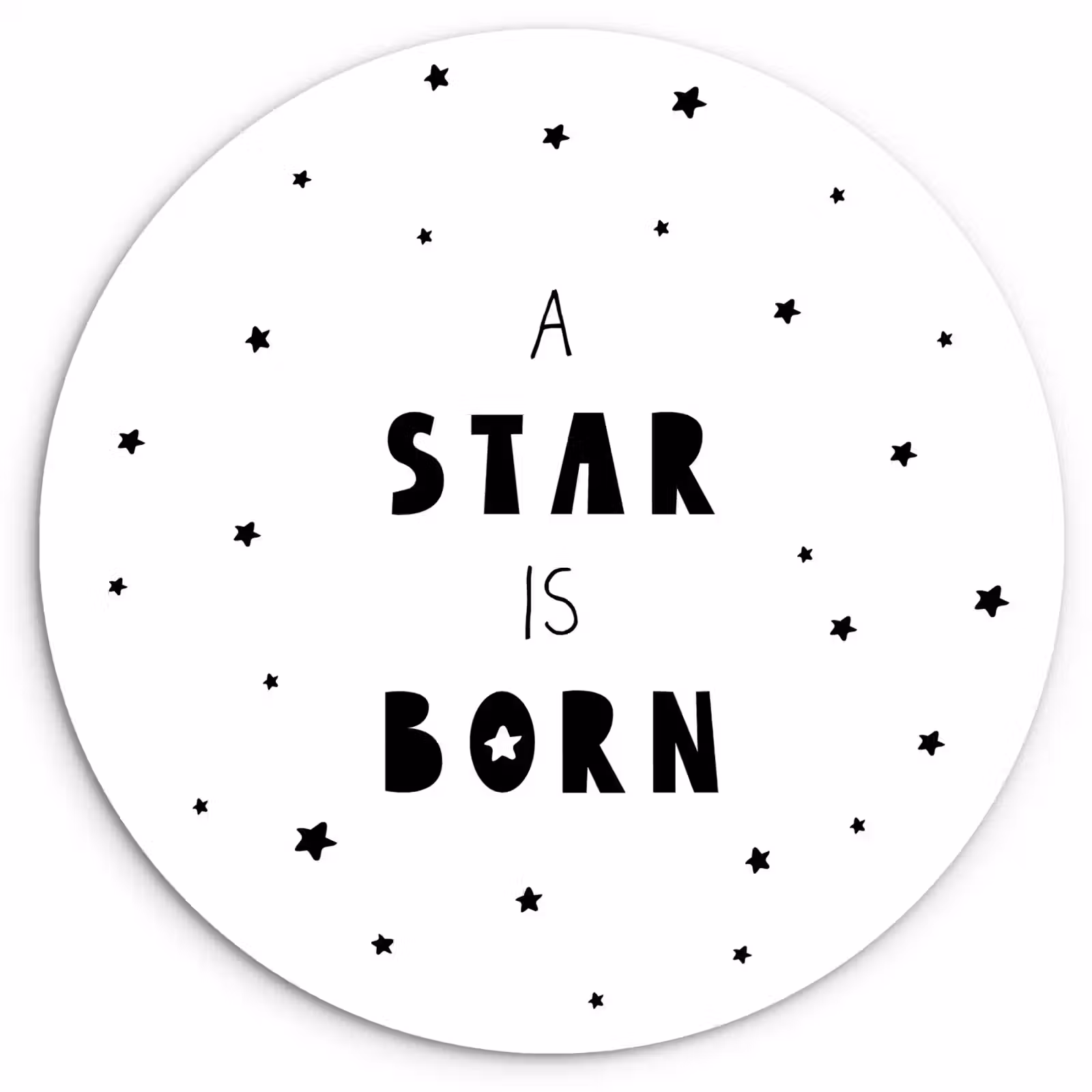 Muurcirkel - Quotes - A star is born - Baby - Kinderen - Spreuken — 1