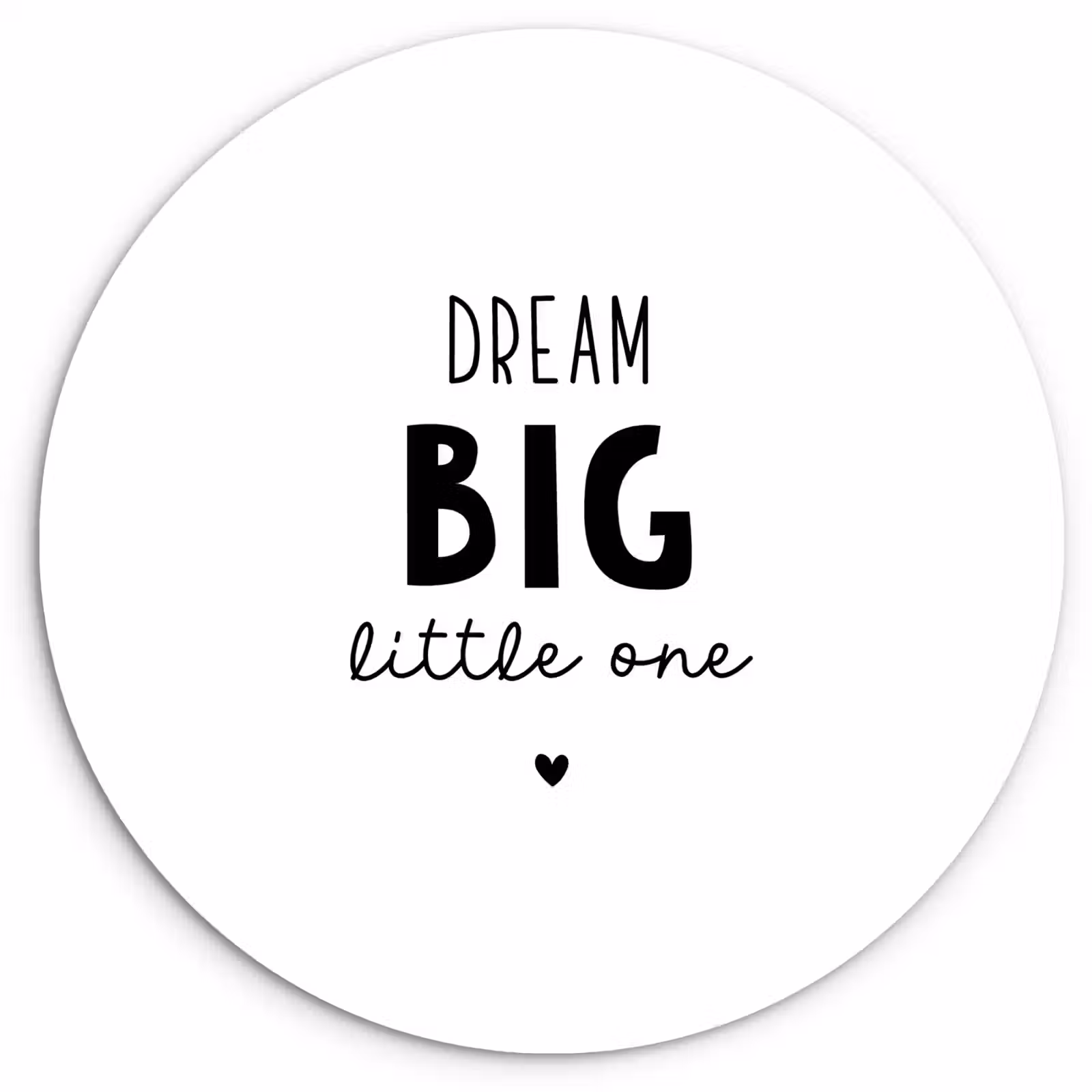 Muurcirkel - Quotes - Dream big little one - Spreuken - Baby - Dromen — 1