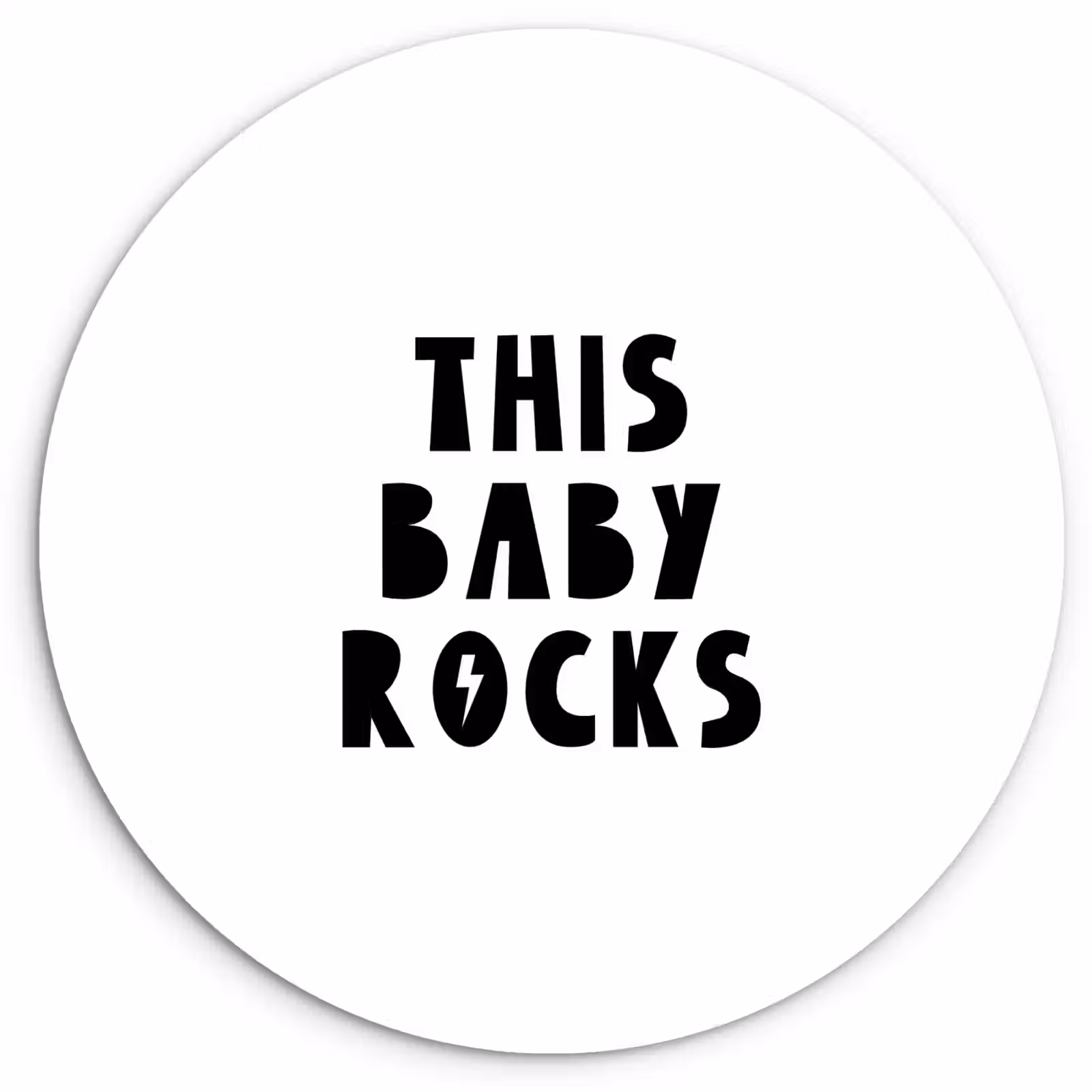 Muurcirkel - Quotes - This baby rocks - Baby - Kinderen - Spreuken — 1