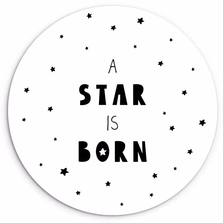 Muurcirkel - Quotes - A star is born - Baby - Kinderen - Spreuken — 1