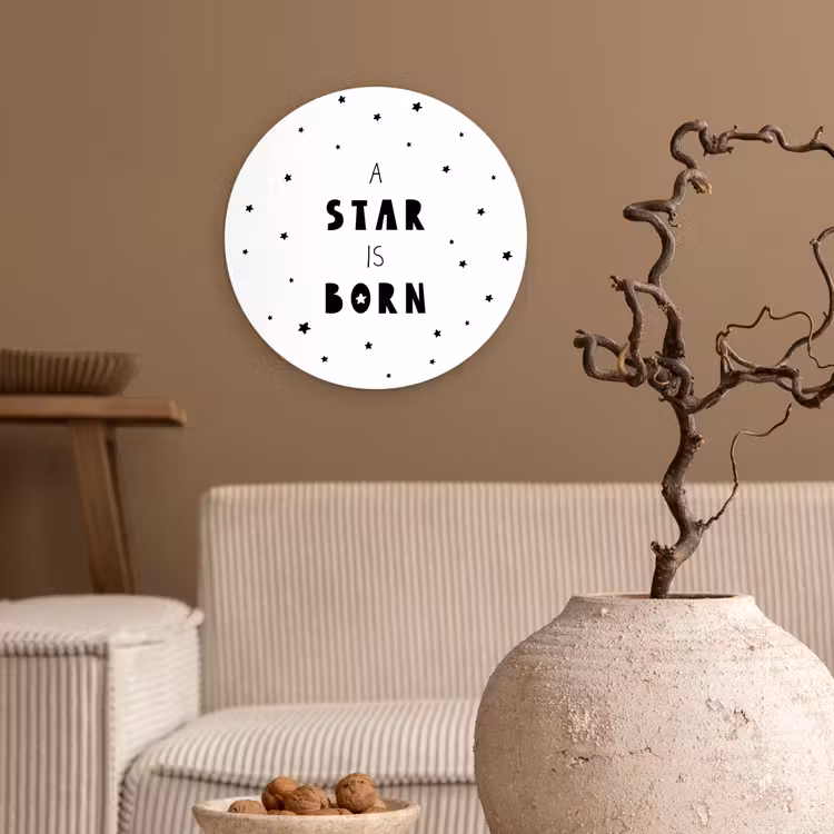 Muurcirkel - Quotes - A star is born - Baby - Kinderen - Spreuken — 2