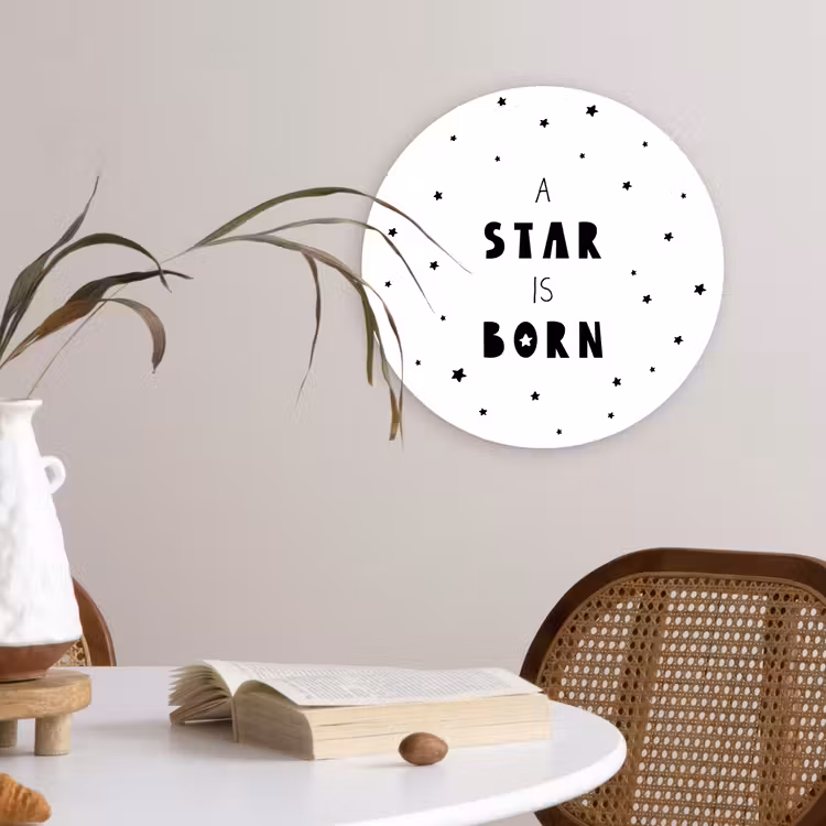 Muurcirkel - Quotes - A star is born - Baby - Kinderen - Spreuken — 4