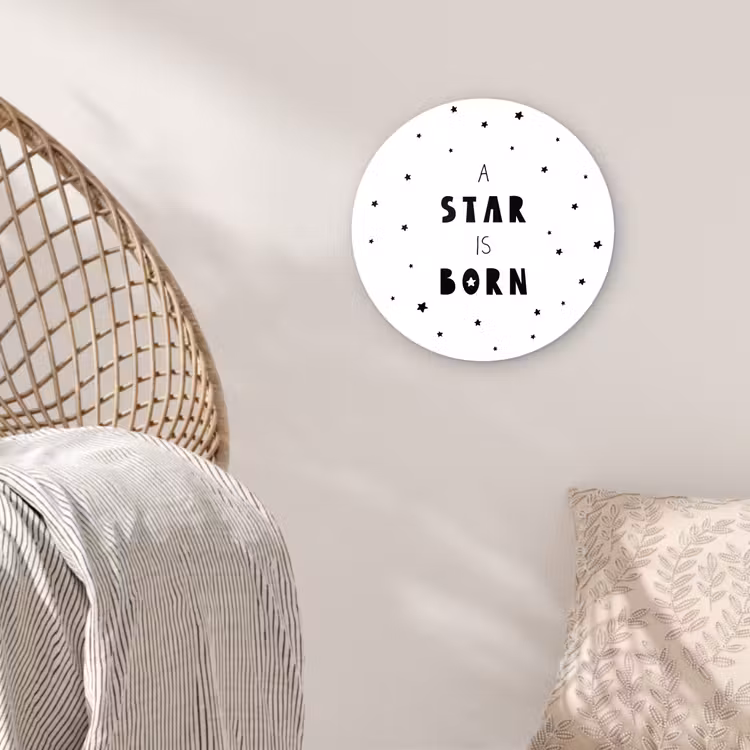Muurcirkel - Quotes - A star is born - Baby - Kinderen - Spreuken — 5