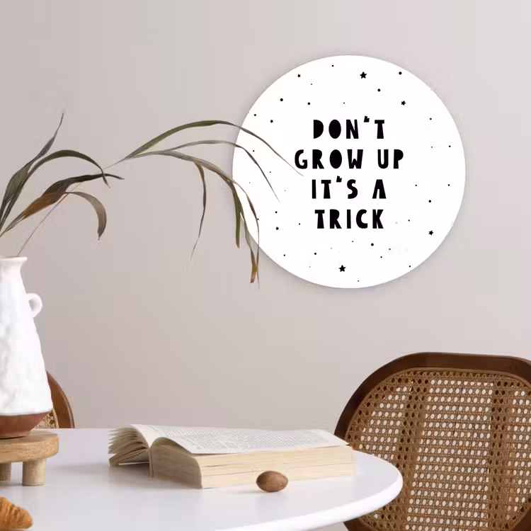 Muurcirkel - Quotes - Don't grow up it's a trick - Baby - Sterren - Kinderen — 4
