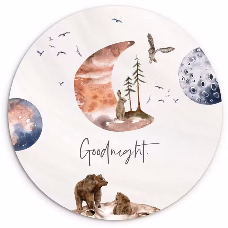 Muurcirkel - Quotes - Goodnight - Spreuken - Kinderen - Jongens - Meisjes - Kind — 1