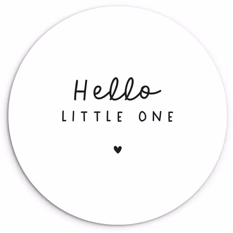 Muurcirkel - Quotes - Hello little one - Baby - Spreuken - Kinderen — 1