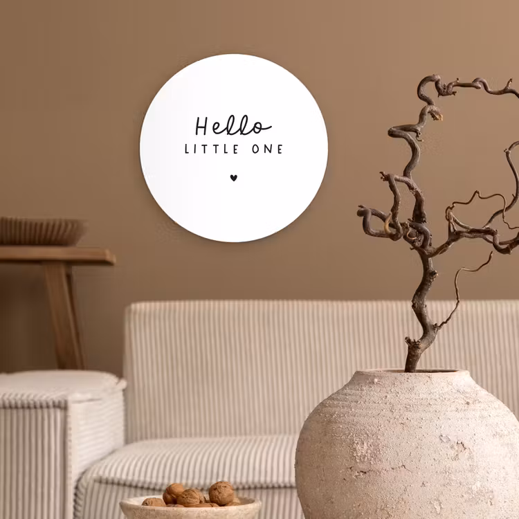 Muurcirkel - Quotes - Hello little one - Baby - Spreuken - Kinderen — 2