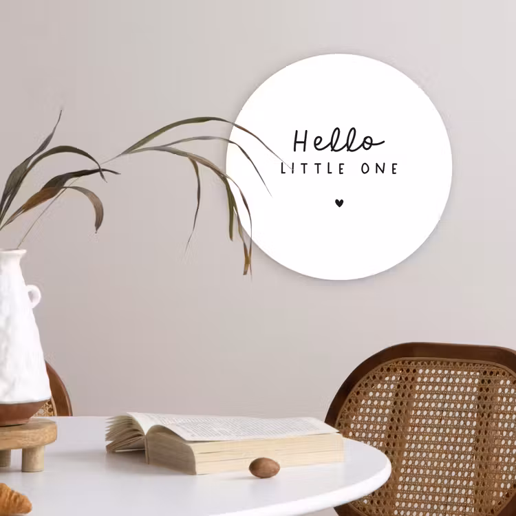 Muurcirkel - Quotes - Hello little one - Baby - Spreuken - Kinderen — 4