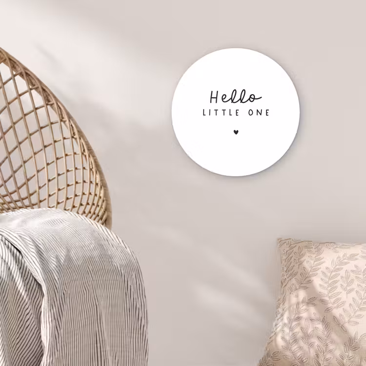 Muurcirkel - Quotes - Hello little one - Baby - Spreuken - Kinderen — 5