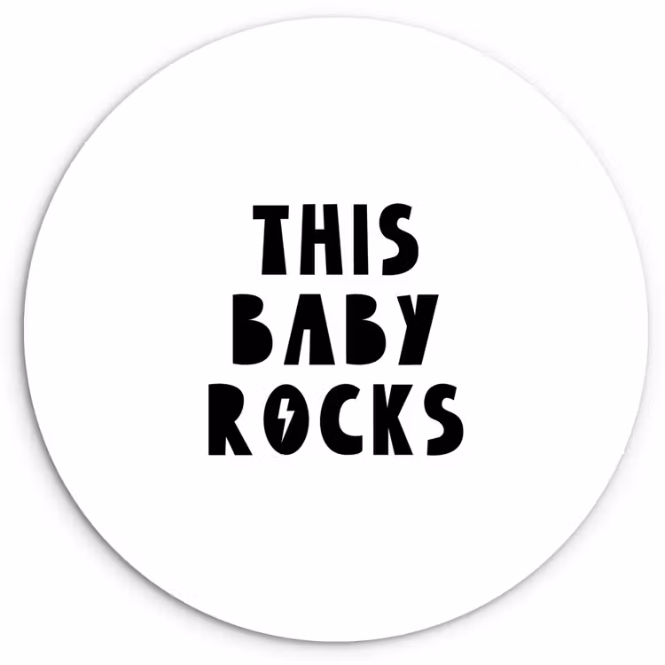 Muurcirkel - Quotes - This baby rocks - Baby - Kinderen - Spreuken — 1
