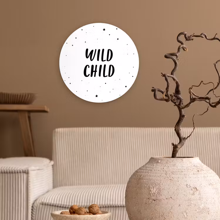 Muurcirkel - Quotes - Wild child - Baby - Kinderen - Tekst — 2