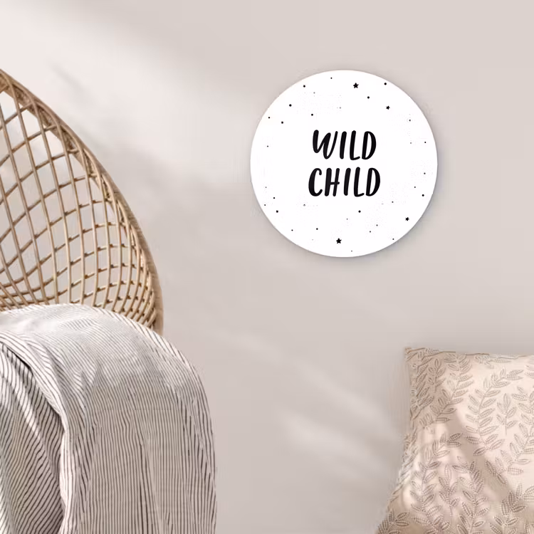 Muurcirkel - Quotes - Wild child - Baby - Kinderen - Tekst — 5