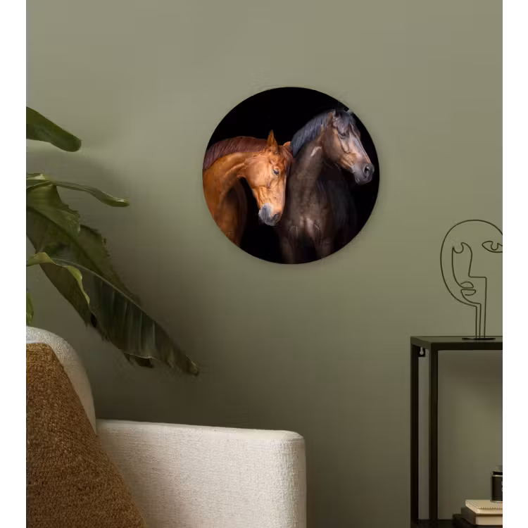 Muurcirkel - Paarden - Dieren - Portret - Bruin — 3