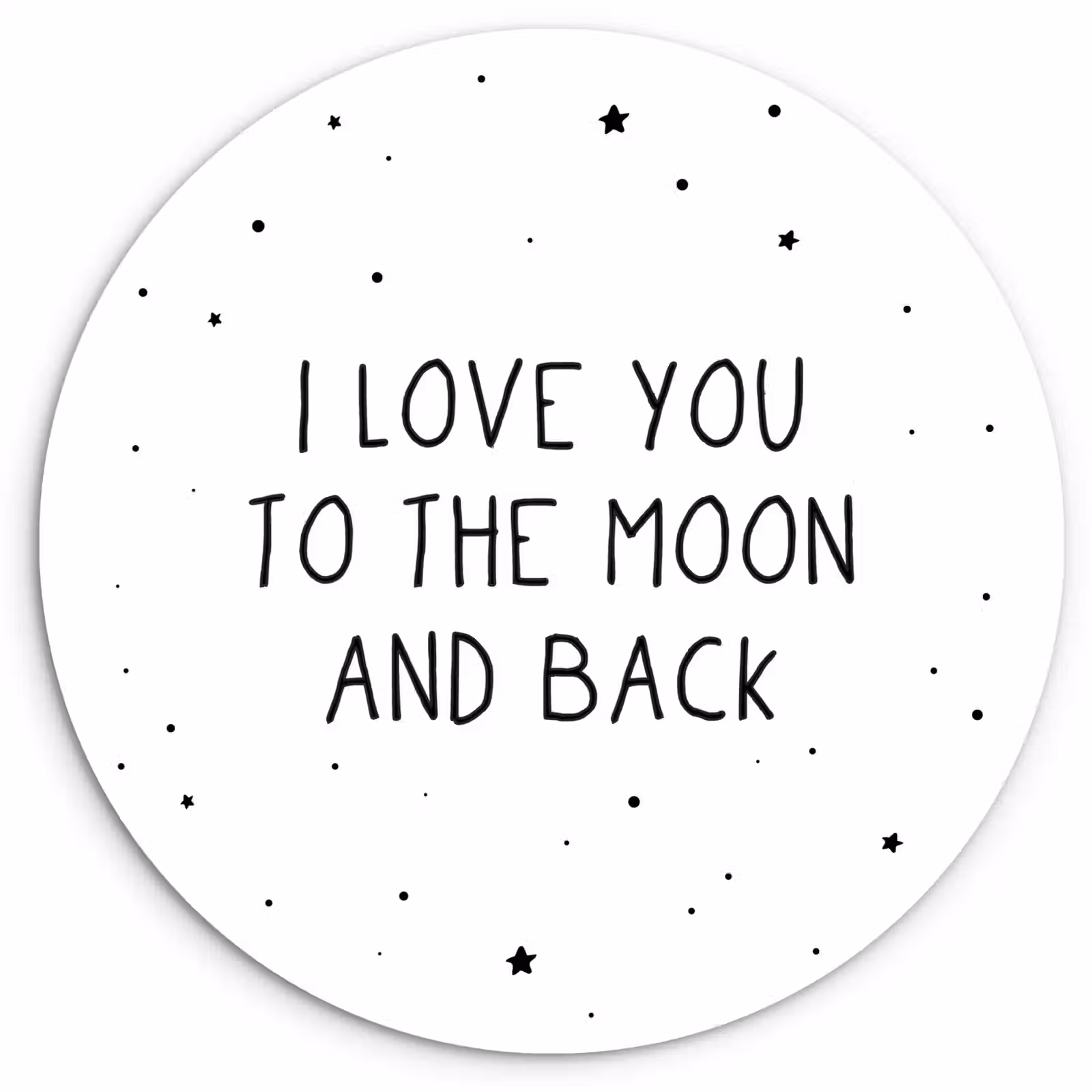 Muurcirkel - Quotes - I love you to the moon and back - Baby - Liefde - Spreuken — 1