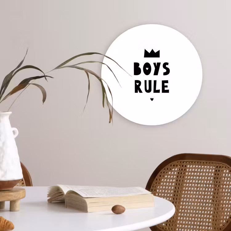 Muurcirkel - Boys Rule - Quotes - Spreuken - Kinderen - Jongens — 4
