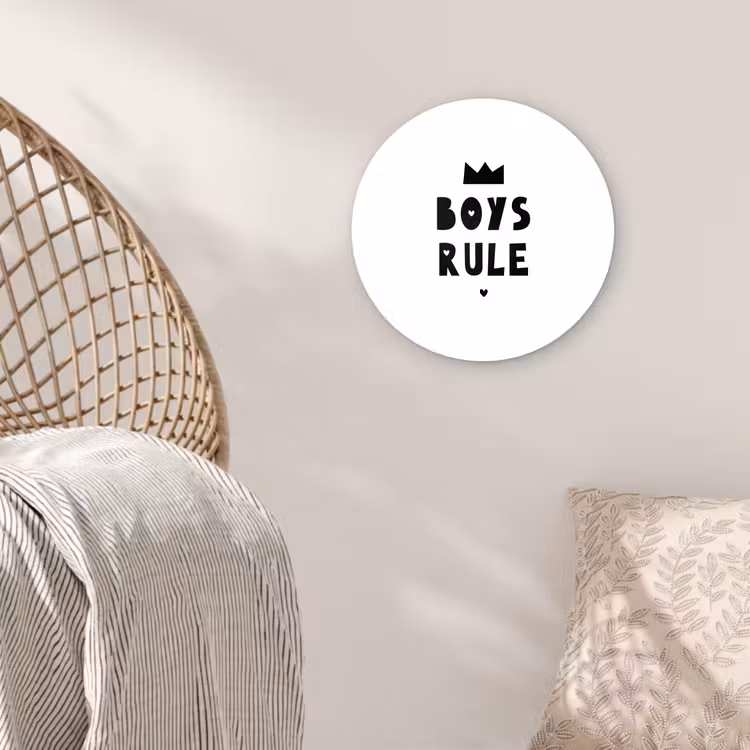 Muurcirkel - Boys Rule - Quotes - Spreuken - Kinderen - Jongens — 5