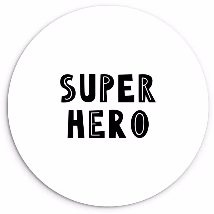 Muurcirkel - Jongens - Quotes - Super hero - Kind - Spreuken — 1