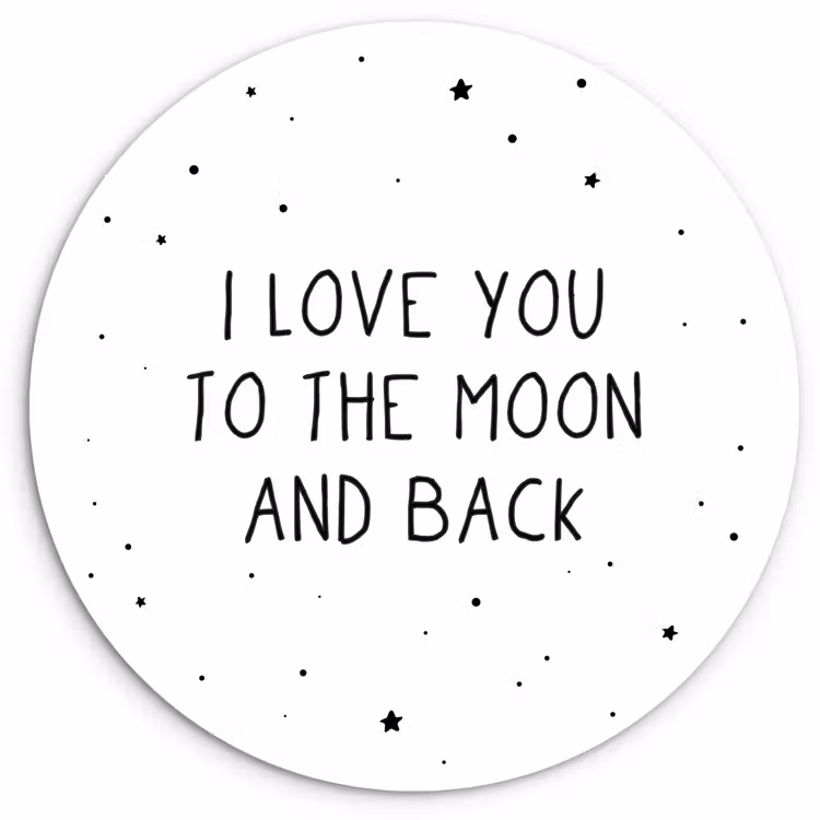 Muurcirkel - Quotes - I love you to the moon and back - Baby - Liefde - Spreuken — 1