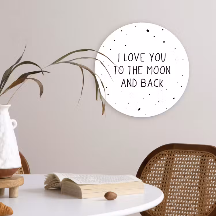 Muurcirkel - Quotes - I love you to the moon and back - Baby - Liefde - Spreuken — 4