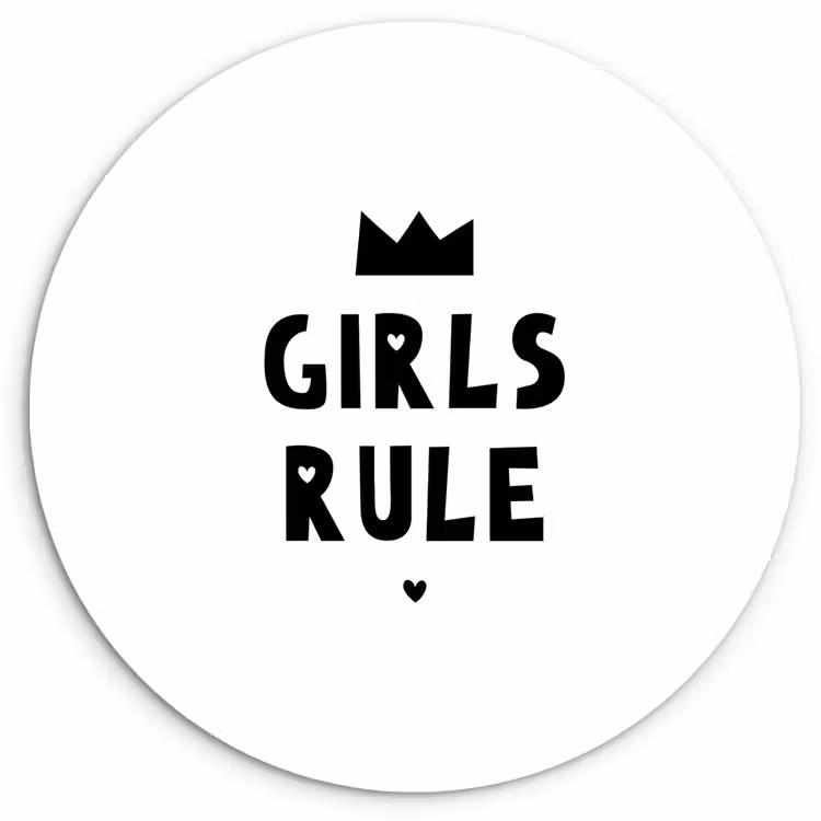 Muurcirkel - Quotes - Kinderen - Meisjes - Girls Rule - Spreuken — 1