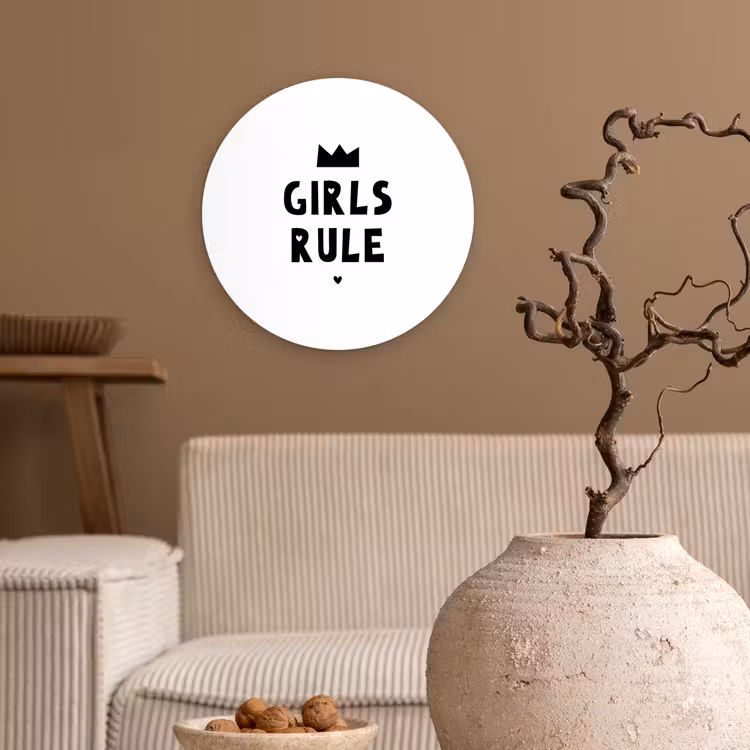 Muurcirkel - Quotes - Kinderen - Meisjes - Girls Rule - Spreuken — 2