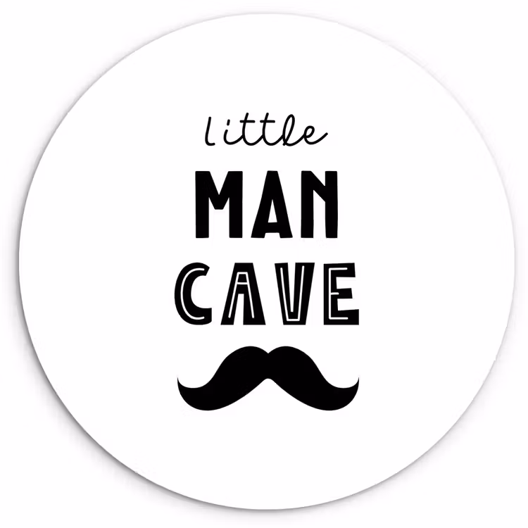 Muurcirkel - Quotes - Little man cave - Spreuken - Jongens - Kind — 1