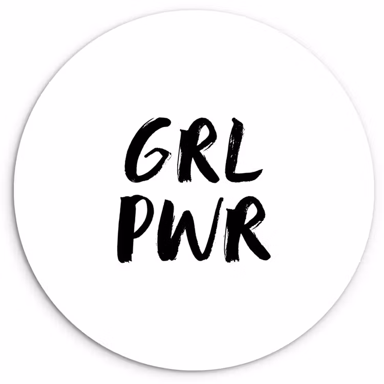 Muurcirkel - Spreuken - Grl pwr - Meisjes - Quotes - Kinderen — 1