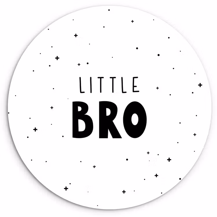 Muurcirkel - Spreuken - Kind - Jongens - Little bro - Quotes — 1