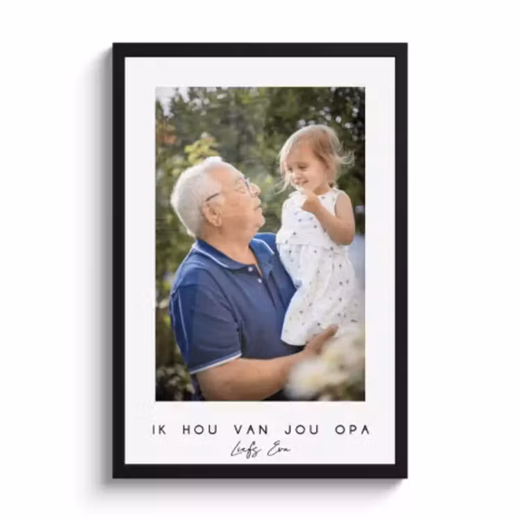 Foto in lijst opa en oma — 2