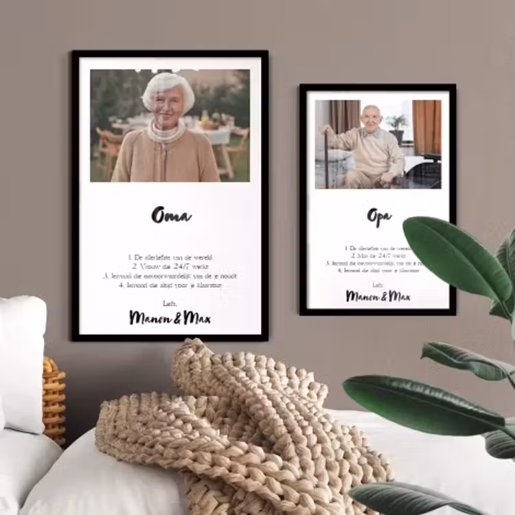 Foto in lijst opa en oma — 4