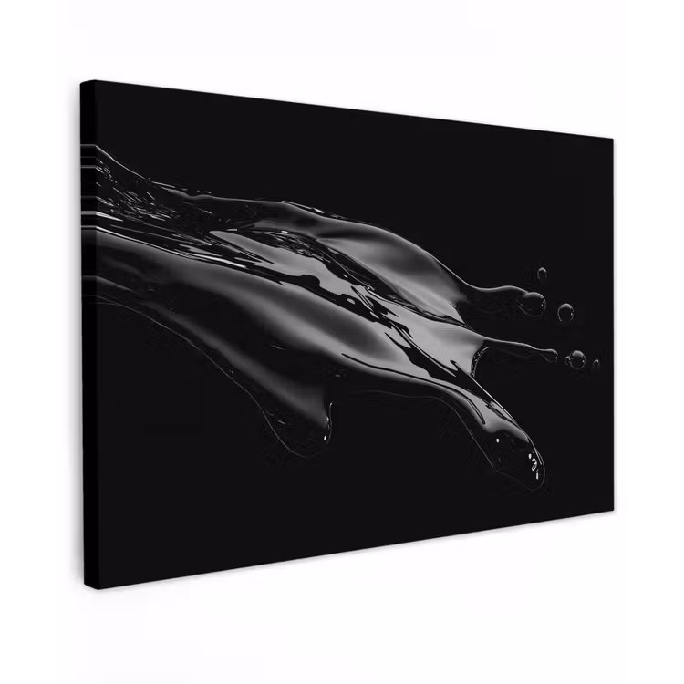 Canvas schilderij - Zwart - Splash - Water — 1