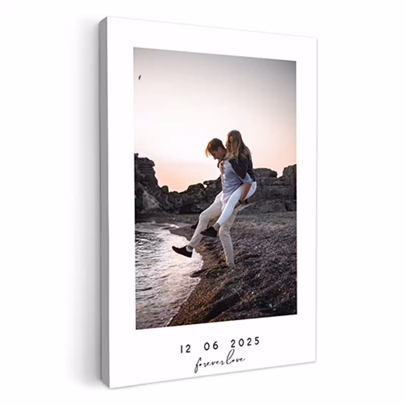 Canvas - Datum met foto wit — 1