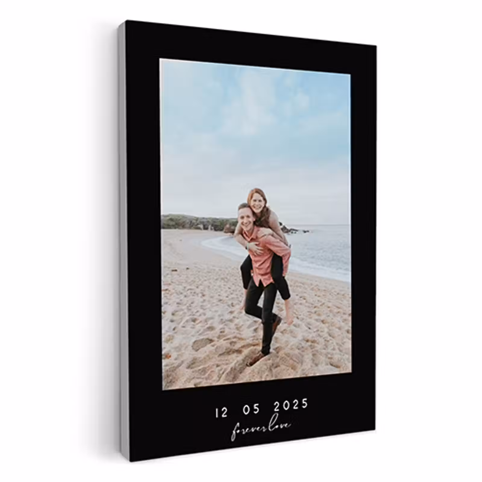 Canvas - Datum met foto zwart — 1