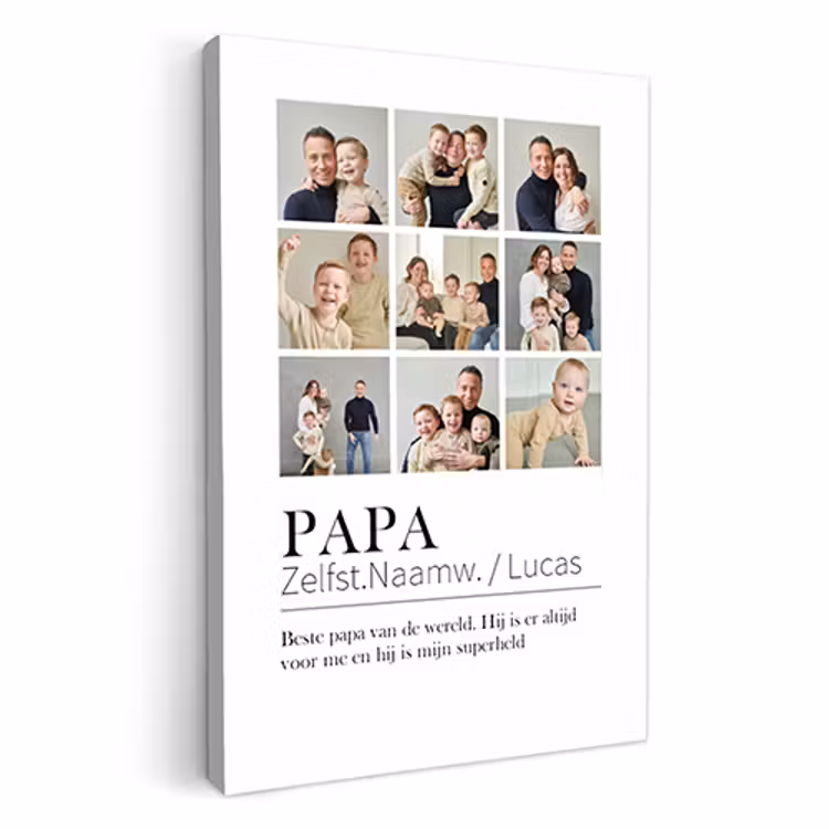 Canvas - Papa betekenis collage — 1