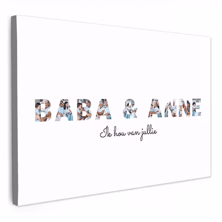 Canvas - Baba & Anne - Lettercollage — 1