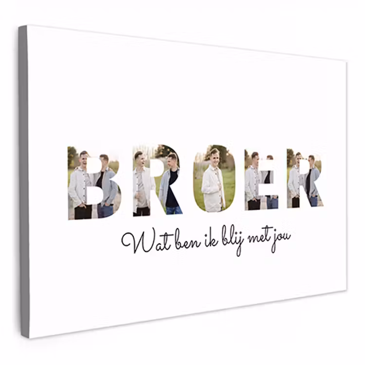 Canvas - Broer - Lettercollage — 1