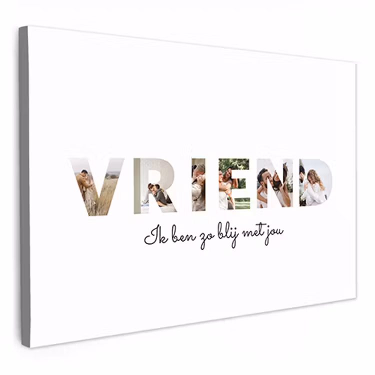 Canvas - Vriend - Lettercollage — 1