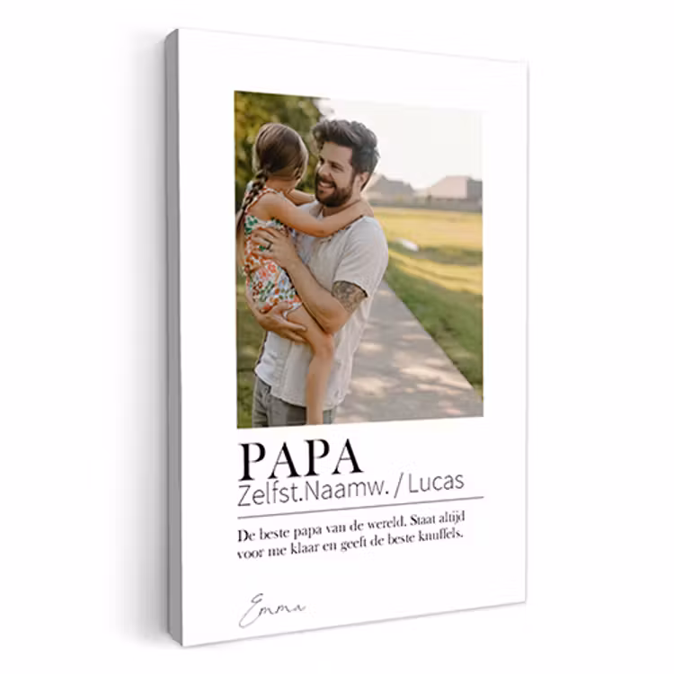Canvas - Papa betekenis 1 foto — 1