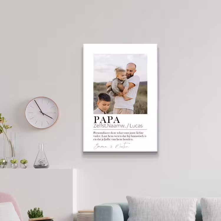 Canvas - Papa betekenis 1 foto — 2