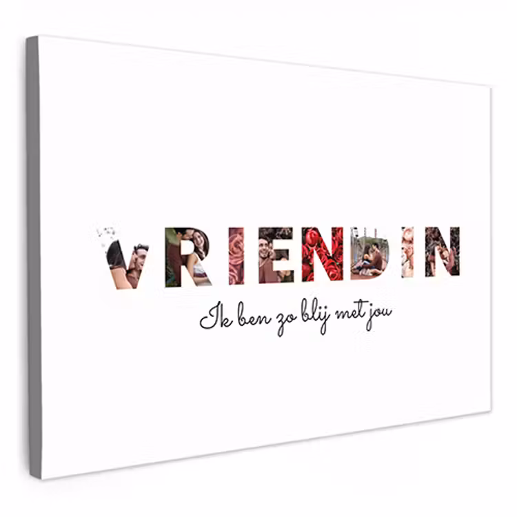 Canvas - Vriendin - Lettercollage — 1