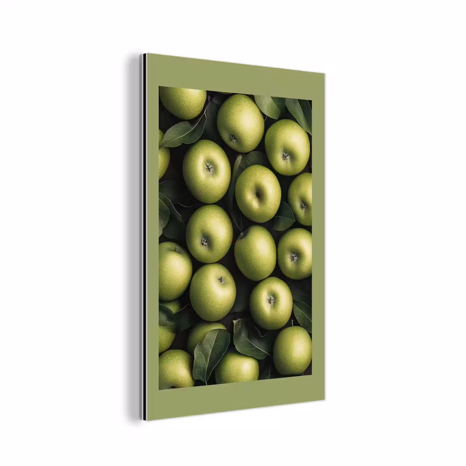 Aluminium schilderij - Appels - Groen - bladeren — 1
