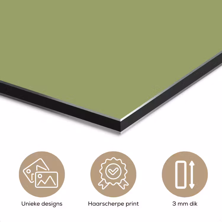 Aluminium schilderij - Appel - Groen - Minimalistisch — 7