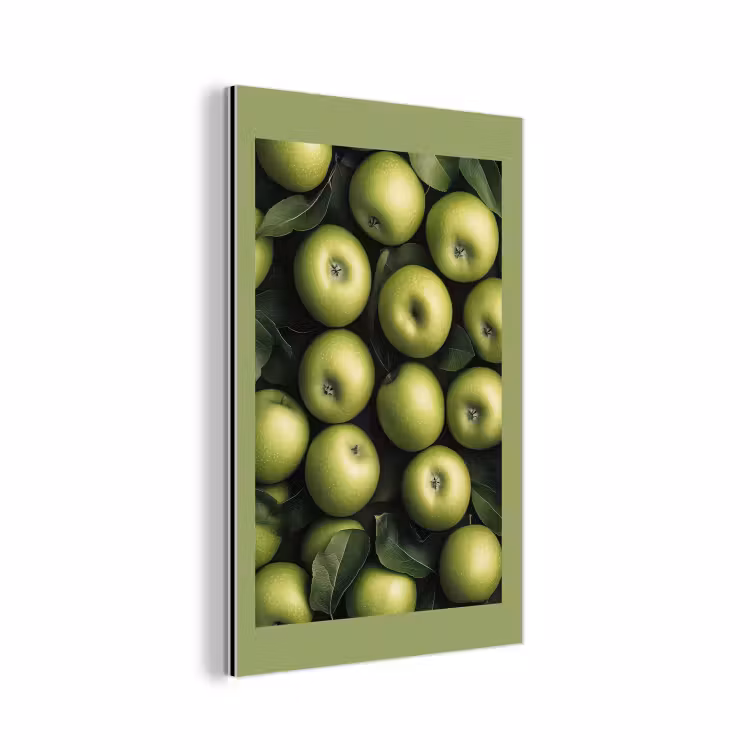 Aluminium schilderij - Appels - Groen - bladeren — 1