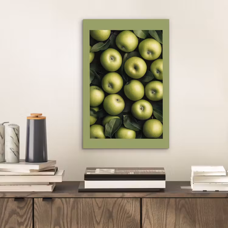 Aluminium schilderij - Appels - Groen - bladeren — 2