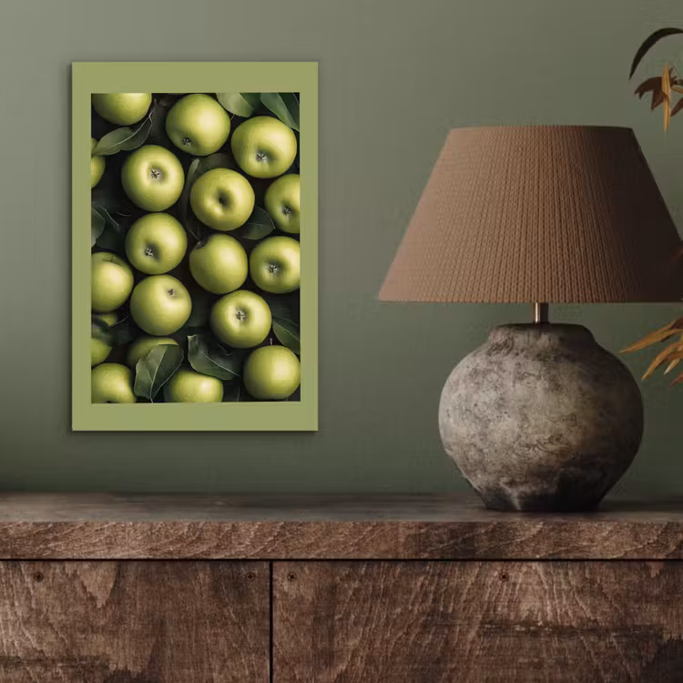 Aluminium schilderij - Appels - Groen - bladeren — 3