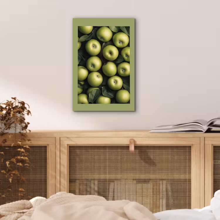 Aluminium schilderij - Appels - Groen - bladeren — 4