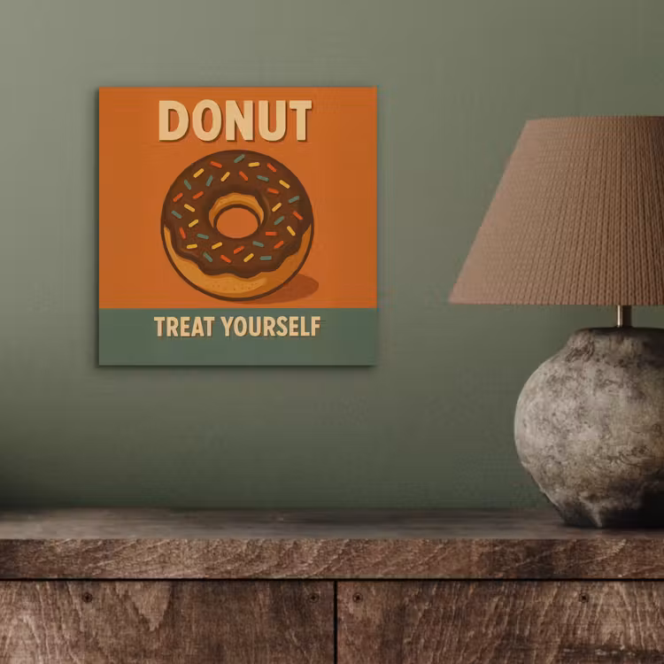 Aluminium schilderij - Donut - Spikkels - Kleurrijk - Quote — 3