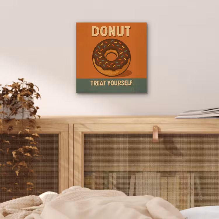 Aluminium schilderij - Donut - Spikkels - Kleurrijk - Quote — 4