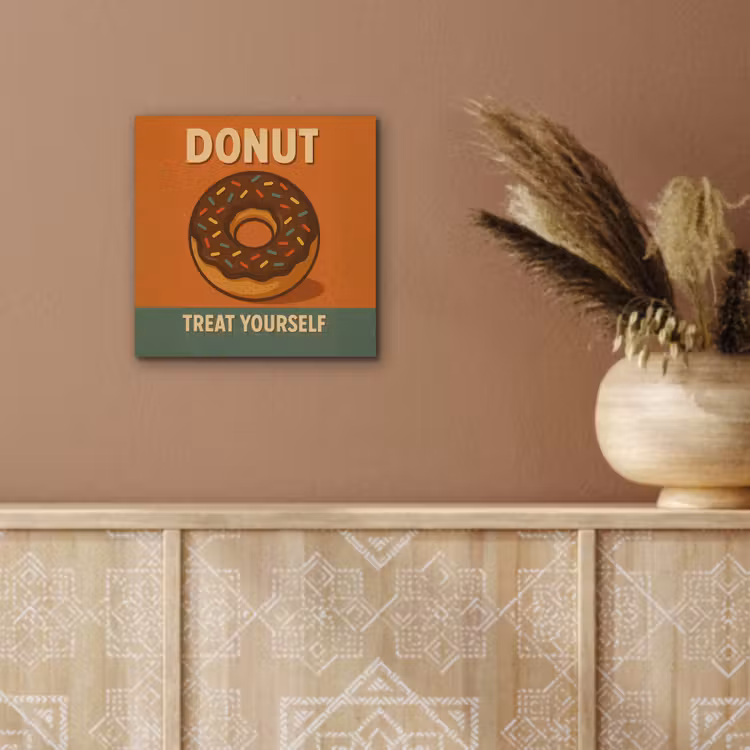 Aluminium schilderij - Donut - Spikkels - Kleurrijk - Quote — 5